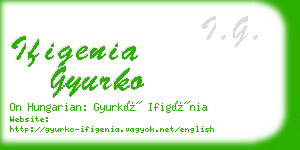 ifigenia gyurko business card